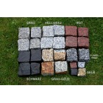 Granitpflaster 8 x 11 cm - Granit - weiss / schwarz / grau - lose - ca. 4,5m² - ca.1t