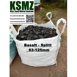 Splitt 63 - 125 mm - Basalt - schwarz / grau - BIG BAG - 0,5m³ - ca.850kg