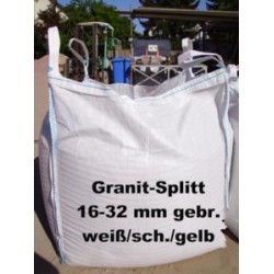 Splitt 16 - 32 mm - Granit - weiss / schwarz / gelb - BIG BAG - ca. 0,5m³ - ca.850kg